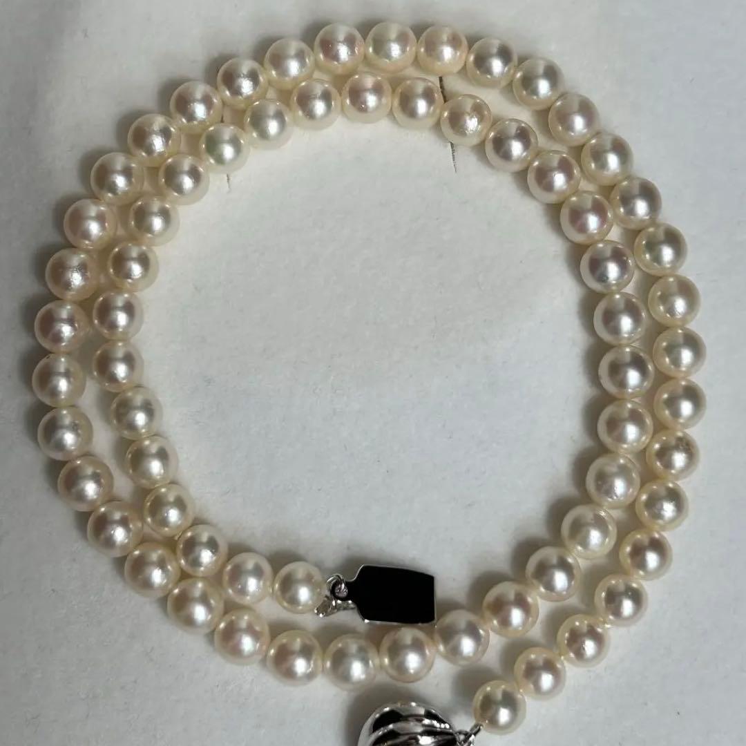 Aoyama Akoya pearl necklace featuring 6.5-7.0mm pearls measuring 46.5cm in length