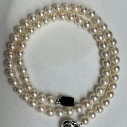 Aoyama Akoya pearl necklace featuring 6.5-7.0mm pearls measuring 46.5cm in length