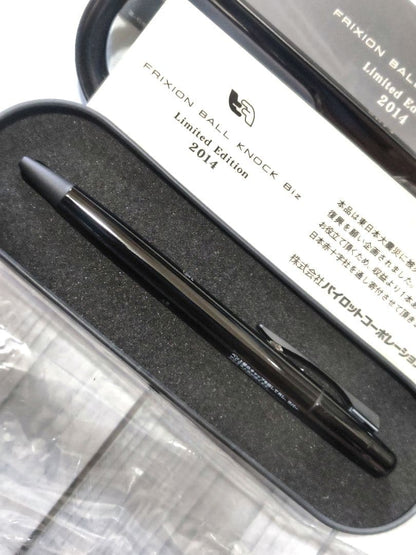 Pilot FriXion Ball Knock Biz Limited Edition 2014 black pen with glossy lacquer coating