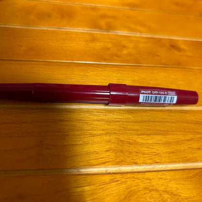 Unused PILOT DPP-100-R Desk Pen Fountain Pen with fine tip showing small lid scratches and fine surface scratches