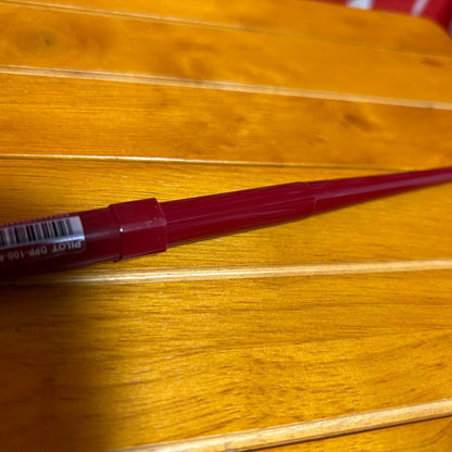 Unused PILOT DPP-100-R Desk Pen Fountain Pen with fine tip showing small lid scratches and fine surface scratches