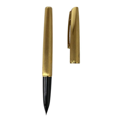Waterman Fountain Pen PLAQUE OR G 18K 750 with cap, vintage condition showing dents and discoloration