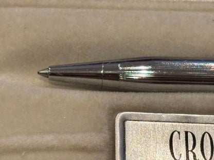 CROSS ballpoint pen shown in used condition with close-up of pen details