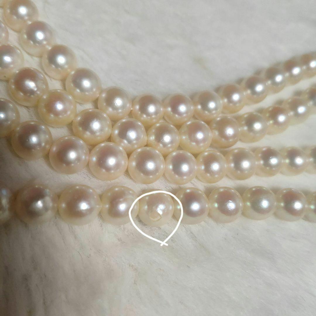 Akoya pearl double row necklace and matching earrings set with silver SV925, pearls approximately 5.6mm