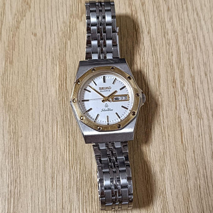SEIKO Silver Wave Quartz Men's Watch — Japanese