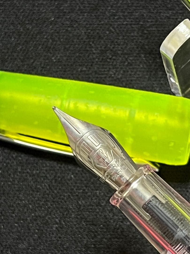 Three Waterman Cultuur Light Soft fountain pens in pink, yellow, and amber with ink cartridges included in original box
