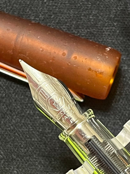Three Waterman Cultuur Light Soft fountain pens in pink, yellow, and amber with ink cartridges included in original box