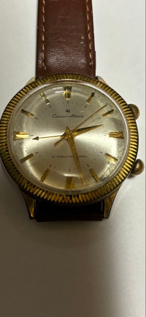 Citizen 4H Alarm Date Manual Men's Watch — Japanese