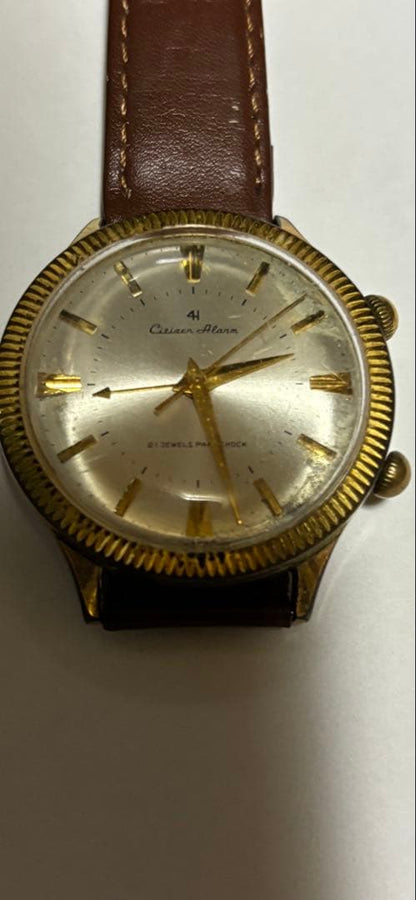 Citizen 4H Alarm Date Manual Men's Watch — Japanese