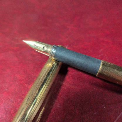 Pilot fountain pen with fine 18 karat gold nib and R14k gold plated body