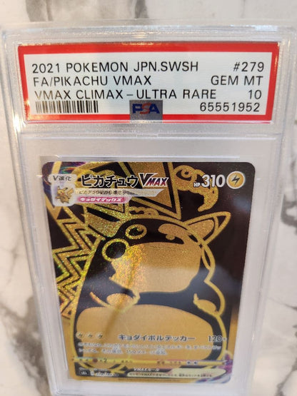 PSA 10 Pokemon Pikachu VMAX UR — S High Class Pack VMAX Climax 279/184 — Japanese