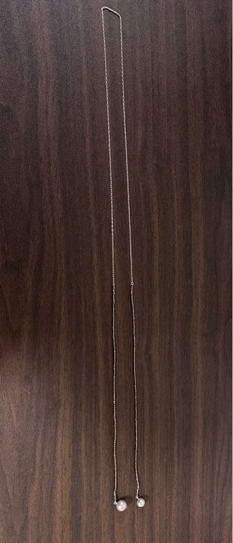 Agete silver necklace featuring smoky quartz stones and freshwater pearls with a 112 cm length