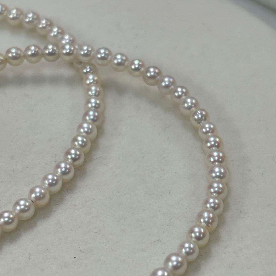 Akoya pearl necklace featuring baby pearls 3-3.5mm with a sterling silver clasp