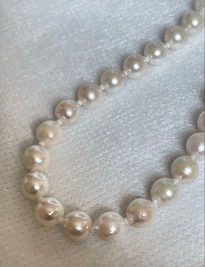 Supreme Functional Akoya Pearl 135cm Multiway Lariat Necklace with 7.5mm pearls and 14K white gold clasps
