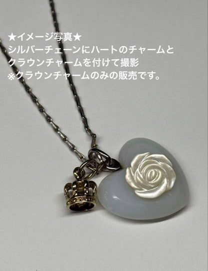 Agete 9K crown-shaped charm made of 375 gold with vintage design