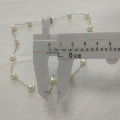 Uwa Island Akoya Pearl Feather TunoTuno Series Necklace with 7.5mm pearls on 44cm stainless steel chain