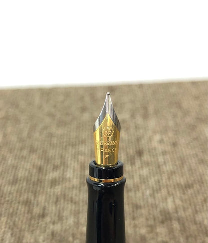 Waterman Expert Essential Black Fountain Pen with fine nib and cap type shown on white background