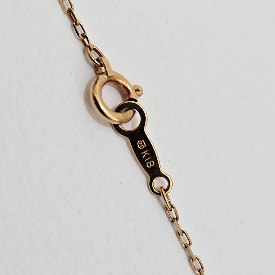 Micimoto pearl diamond necklace in 18K yellow gold with 40cm chain and 7.7mm pearl