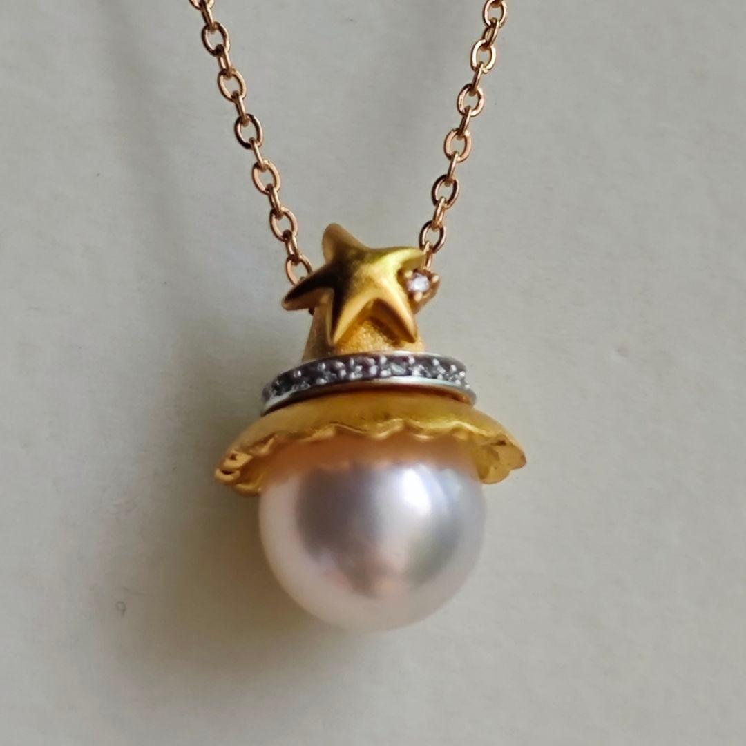 King Akoya Pearl Necklace featuring flawless Hanadama pearls, 9.2mm size, 45cm length, handmade by Rinrin