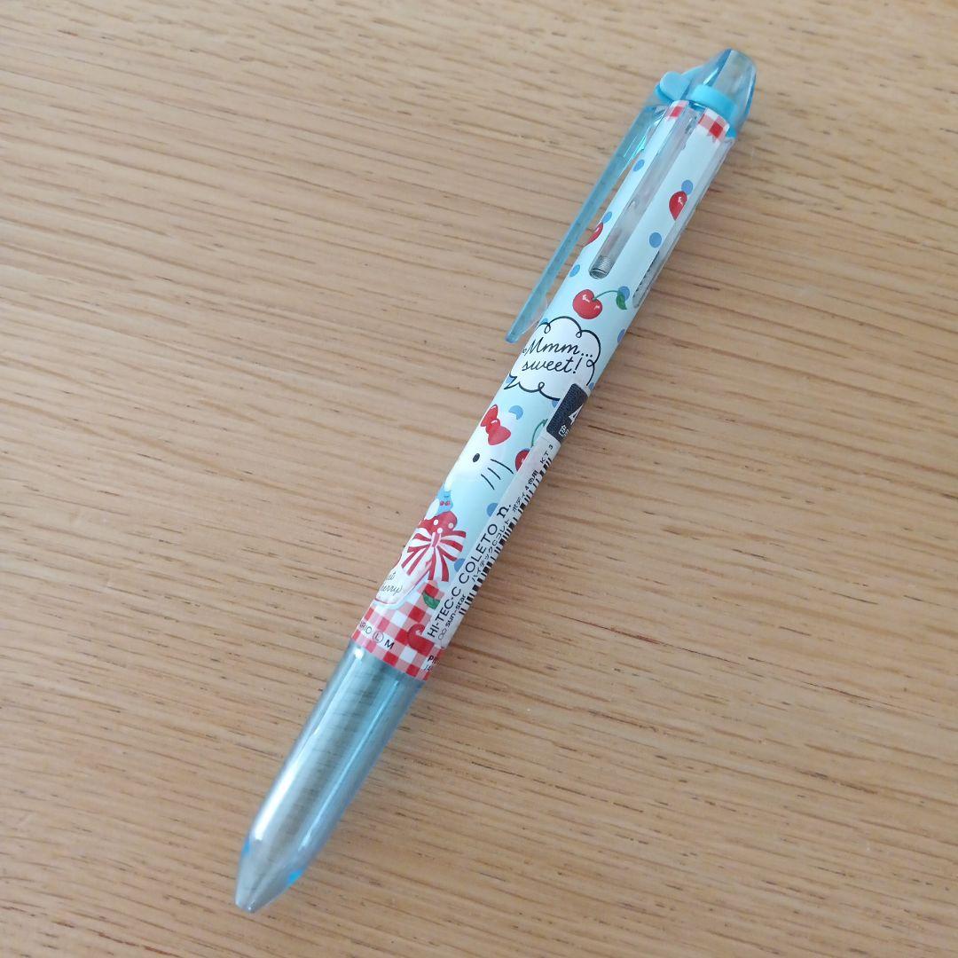 Pilot Hello Kitty Hi-Tech C Coleto 4 Colors pen holder in light blue and cherry with four color options