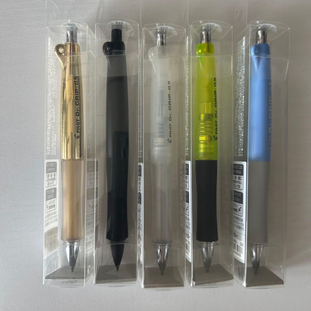 PILOT Dr.GRIP 30th Anniversary Dr.Grip Pen Spin 5-piece set with ergonomic grip and spinning top