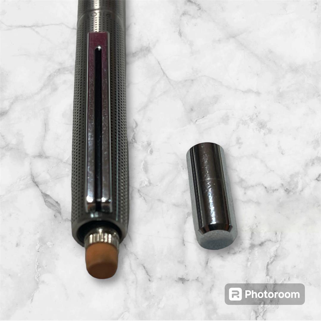 Silver Pilot Mechanical Pencil featuring etching process finish and smooth lead feed mechanism