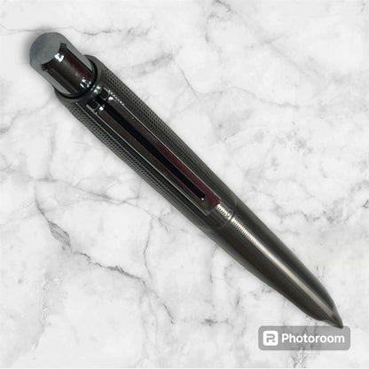 Silver Pilot Mechanical Pencil featuring etching process finish and smooth lead feed mechanism