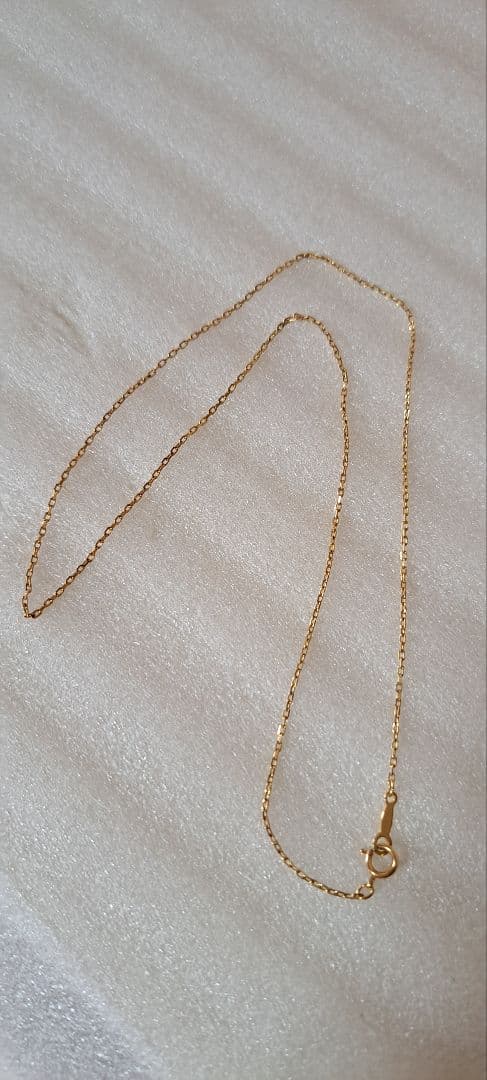 K18 Necklace 40 cm Mikimoto elegant gold chain displayed on white background