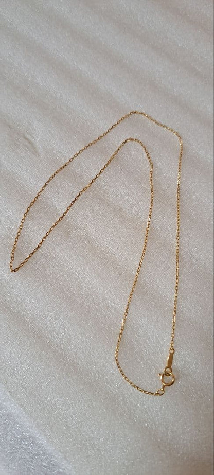 K18 Necklace 40 cm Mikimoto elegant gold chain displayed on white background