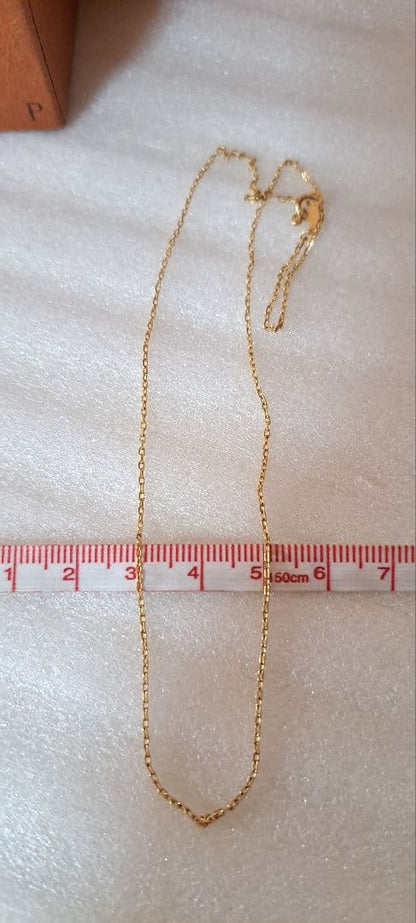 K18 Necklace 40 cm Mikimoto elegant gold chain displayed on white background