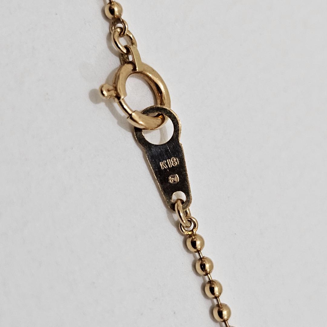 1794 Mikimoto pearl necklace with 38cm yellow gold chain and 7mm pearls vintage 1990s-2000s