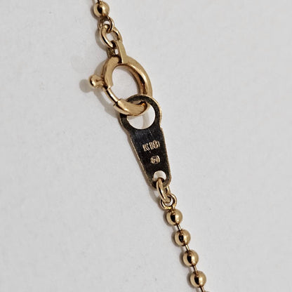 1794 Mikimoto pearl necklace with 38cm yellow gold chain and 7mm pearls vintage 1990s-2000s