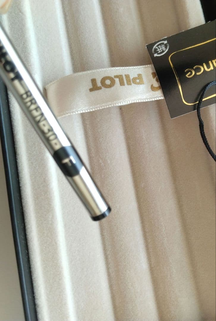 PILOT Grance ballpoint pen in green marble color with dedicated case on white background