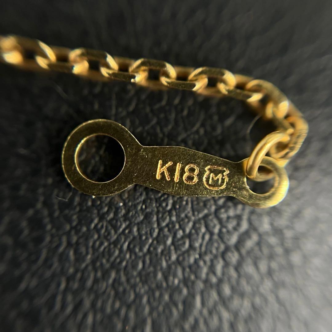 MIKIMOTO K18 gold necklace with a 7.7mm pearl and 0.32 carat diamond on a 50.3 cm chain