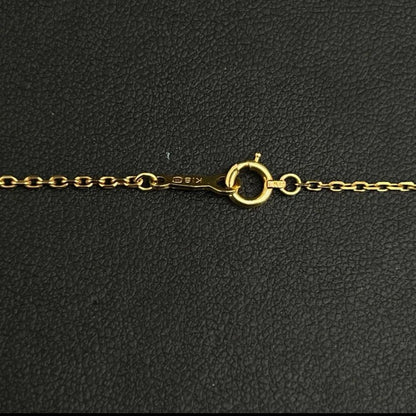 MIKIMOTO K18 gold necklace with a 7.7mm pearl and 0.32 carat diamond on a 50.3 cm chain
