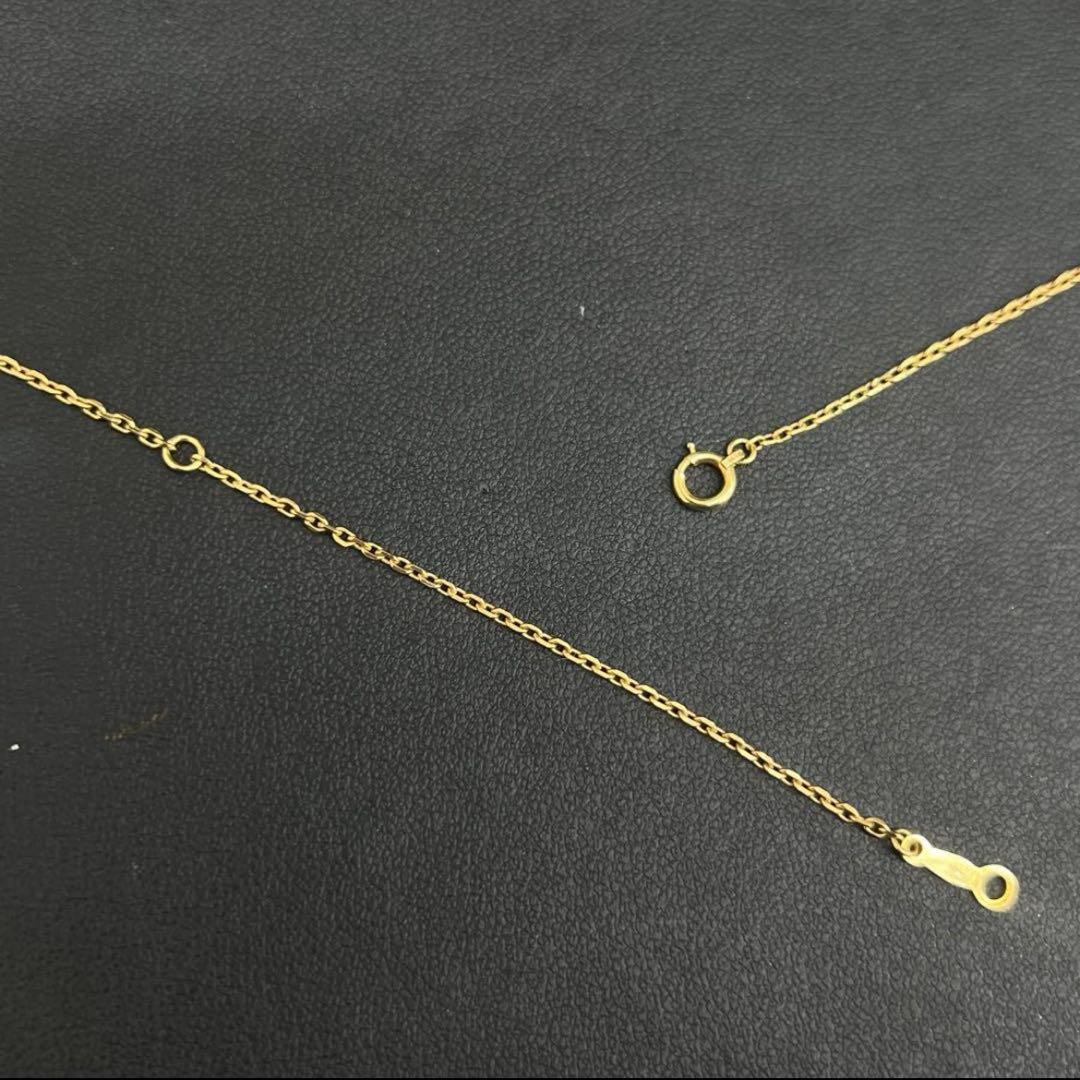 MIKIMOTO K18 gold necklace with a 7.7mm pearl and 0.32 carat diamond on a 50.3 cm chain