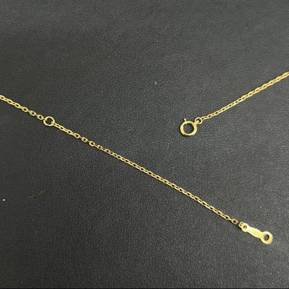 MIKIMOTO K18 gold necklace with a 7.7mm pearl and 0.32 carat diamond on a 50.3 cm chain