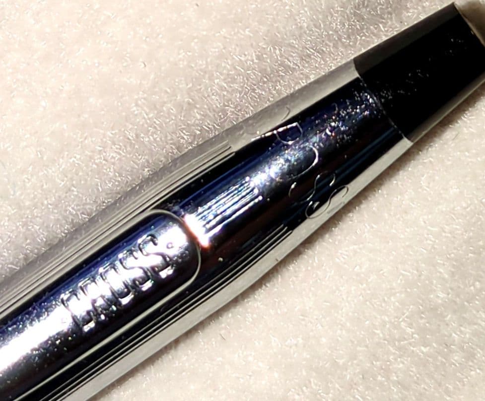 Cross Classic Century Chrome ballpoint pen model #3502 with black ink and chrome-plated body 139mm long