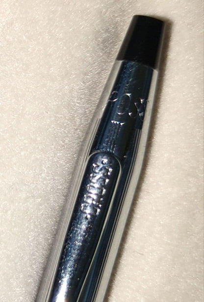 Cross Classic Century Chrome ballpoint pen model #3502 with black ink and chrome-plated body 139mm long
