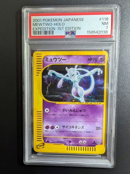 PSA 7 Pokemon Mewtwo — 118/128 — Japanese