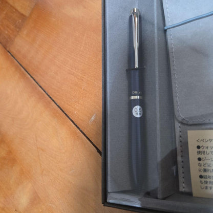 PILOT Acro DRIVE 0.5 ballpoint pen in navy color with included carrying case
