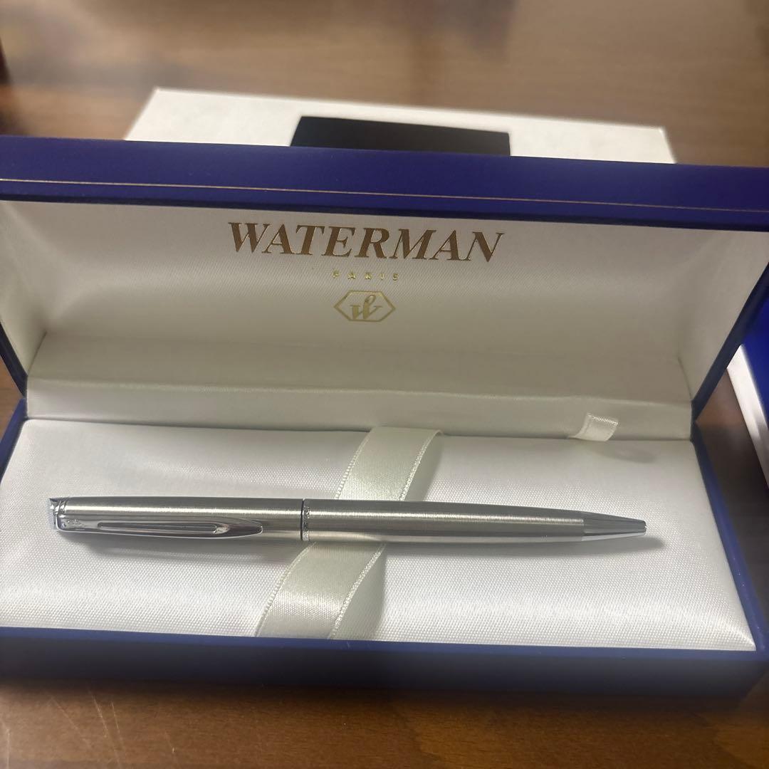 WATERMAN Metropolitan Silver Ballpoint Pen with rotary mechanism and silver finish