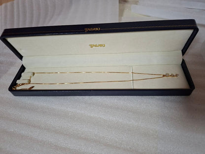 Tasaki diamond necklace featuring 0.53 carat diamonds, 45 cm length, elegant design