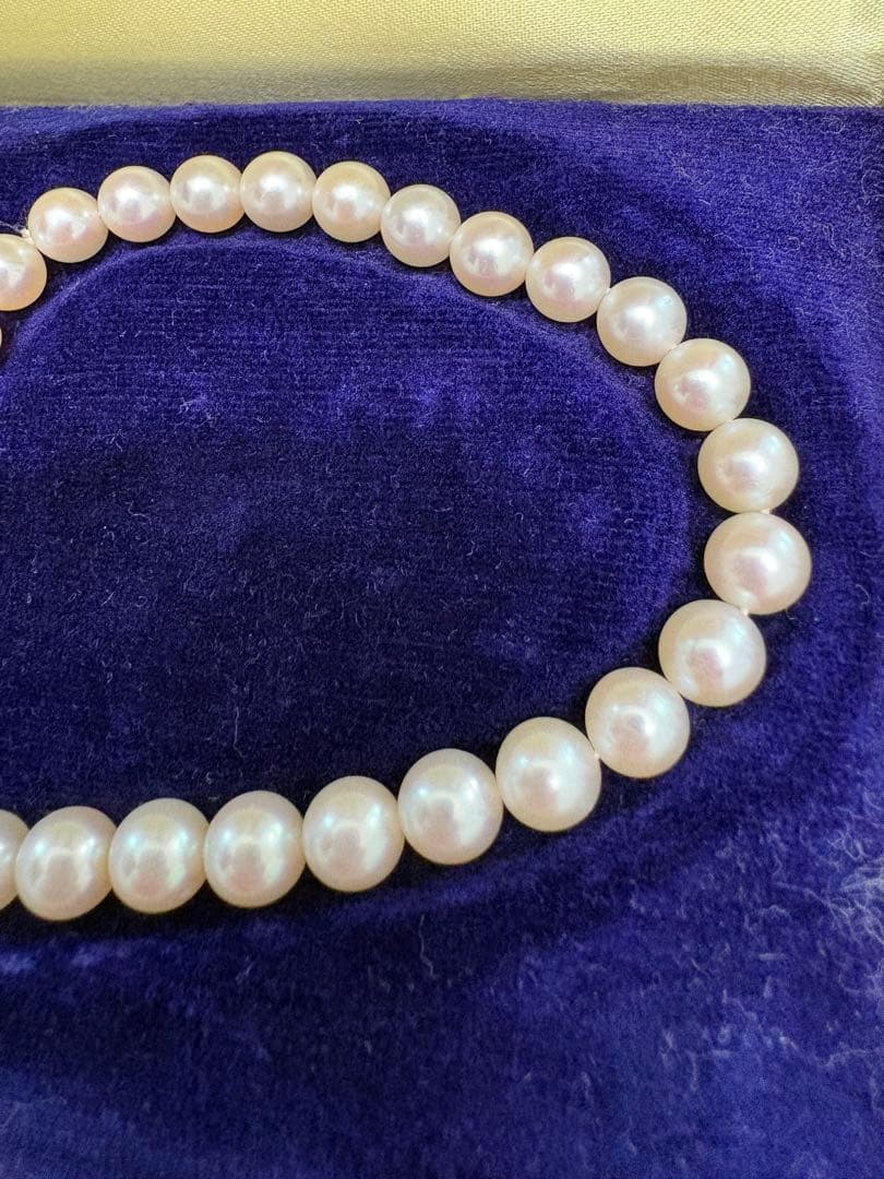 Mikimoto pearl necklace in white gold K14WG with 6.5mm round pearls, 37.5 cm length