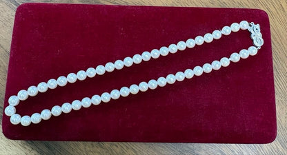 Mikimoto pearl necklace in white gold K14WG with 6.5mm round pearls, 37.5 cm length