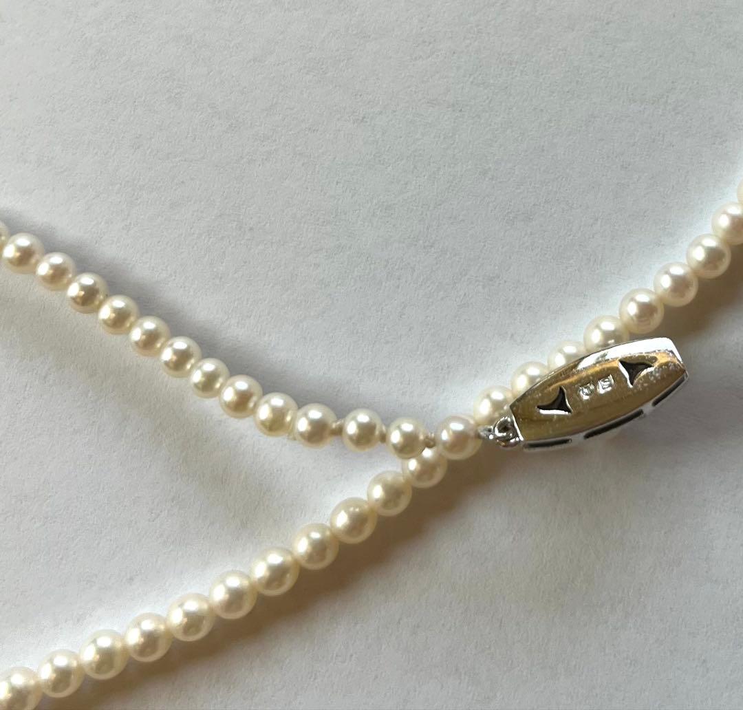 Tasaki Baby Pearl Necklace with small 3mm pearls on a 38cm strand and silver clasp