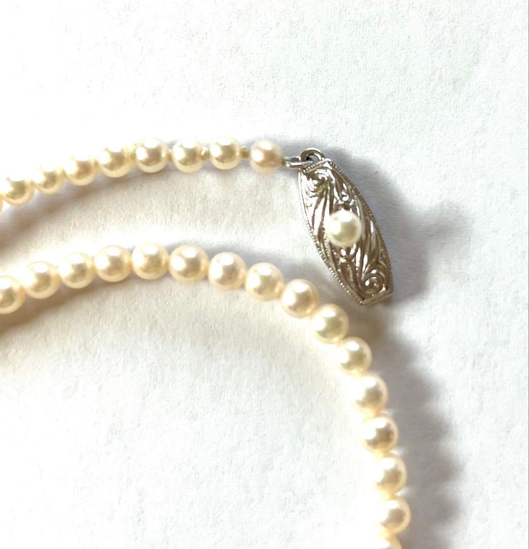 Tasaki Baby Pearl Necklace with small 3mm pearls on a 38cm strand and silver clasp