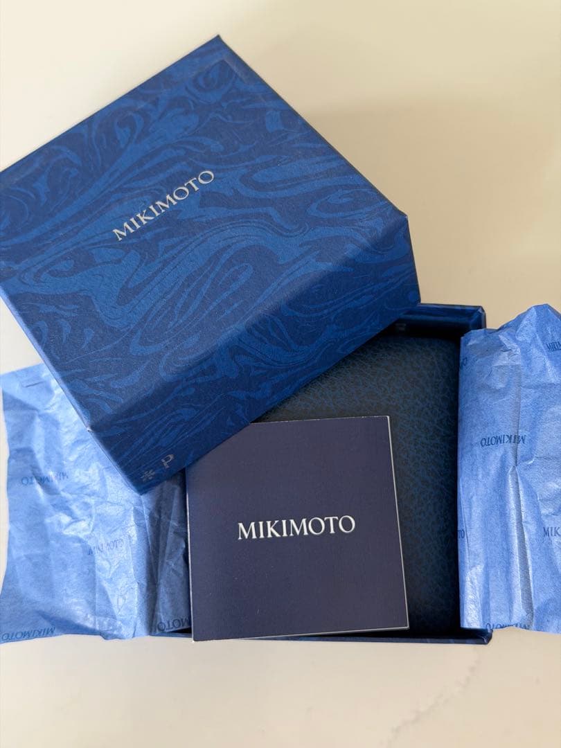 MIKIMOTO Initial Pendant N necklace with diamond decoration in WG18K white gold, 50 cm length