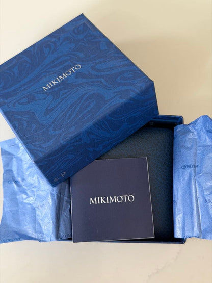 MIKIMOTO Initial Pendant N necklace with diamond decoration in WG18K white gold, 50 cm length