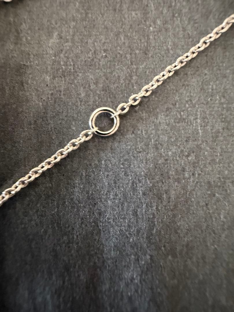 MIKIMOTO Initial Pendant N necklace with diamond decoration in WG18K white gold, 50 cm length